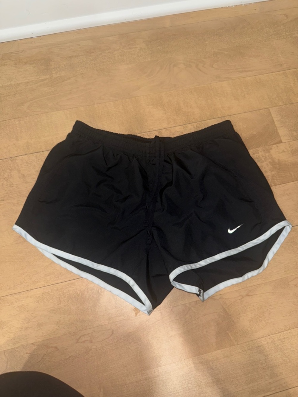 Nike Black Athletic Shorts with White Trim